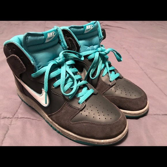 NIKE DUNK HIGH Anthracite/White-Sport Turquoise - Picture 3 of 5